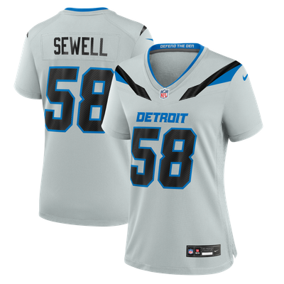 Penei Sewell Detroit Lions Nike Women's 2026 Rivalries Collection Game Jersey - Silver