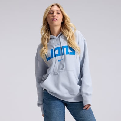  Detroit Lions Nike Women's 2026 Rivalries Collection Oversized Pullover Hoodie - Silver