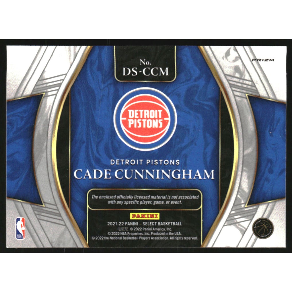 2021-22 Select Draft Selections Memorabilia #2 Cade Cunningham
