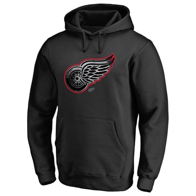 Detroit Red Wings Core Smoke Pullover Hoodie - Black