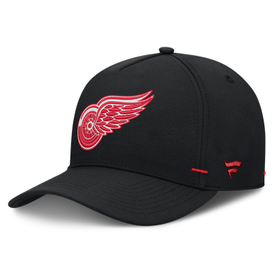 Detroit Red Wings Fanatics Authentic Pro Rink Bar Tacks A-Frame Adjustable Hat - Black