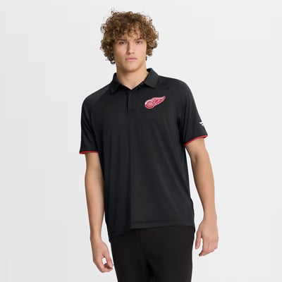 Detroit Red Wings Fanatics Authentic Pro Rink Raglan Polo - Black