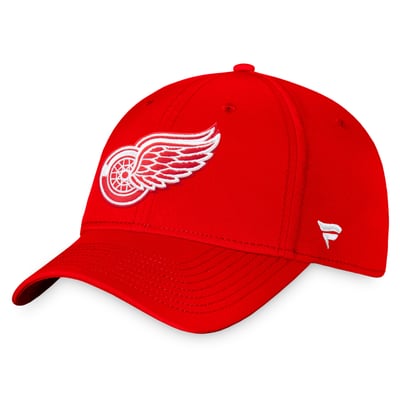 Detroit Red Wings Fanatics Core Primary Logo Flex Hat - Red