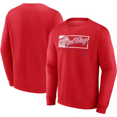 Detroit Red Wings Fanatics Focus Fleece Pullover Sweatshirt - Red