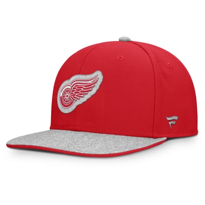 Detroit Red Wings Fanatics Fundamentals Loden Snapback Hat - Red