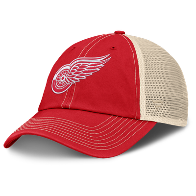 Detroit Red Wings Fanatics Rival Trucker Adjustable Hat - Red/Natural