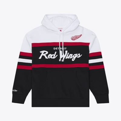 Detroit Red Wings Mitchell & Ness Head Coach Hoodie - Black

