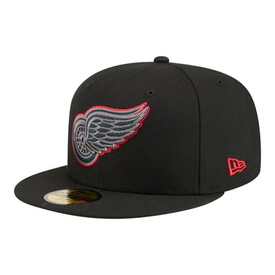 Detroit Red Wings New Era Color Pop 59FIFTY Fitted Hat - Black