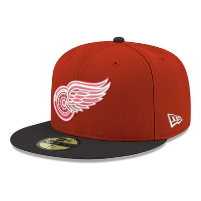  Detroit Red Wings New Era Core Logo Two-Tone 59FIFTY Fitted Hat - Red