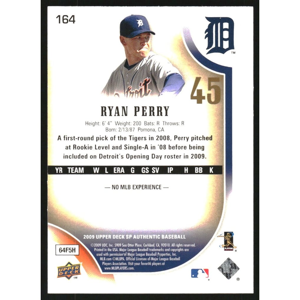 2009 SP Authentic Silver #164 Ryan Perry