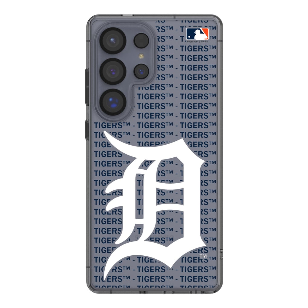 Detroit Tigers Galaxy Text Backdrop Clear Case