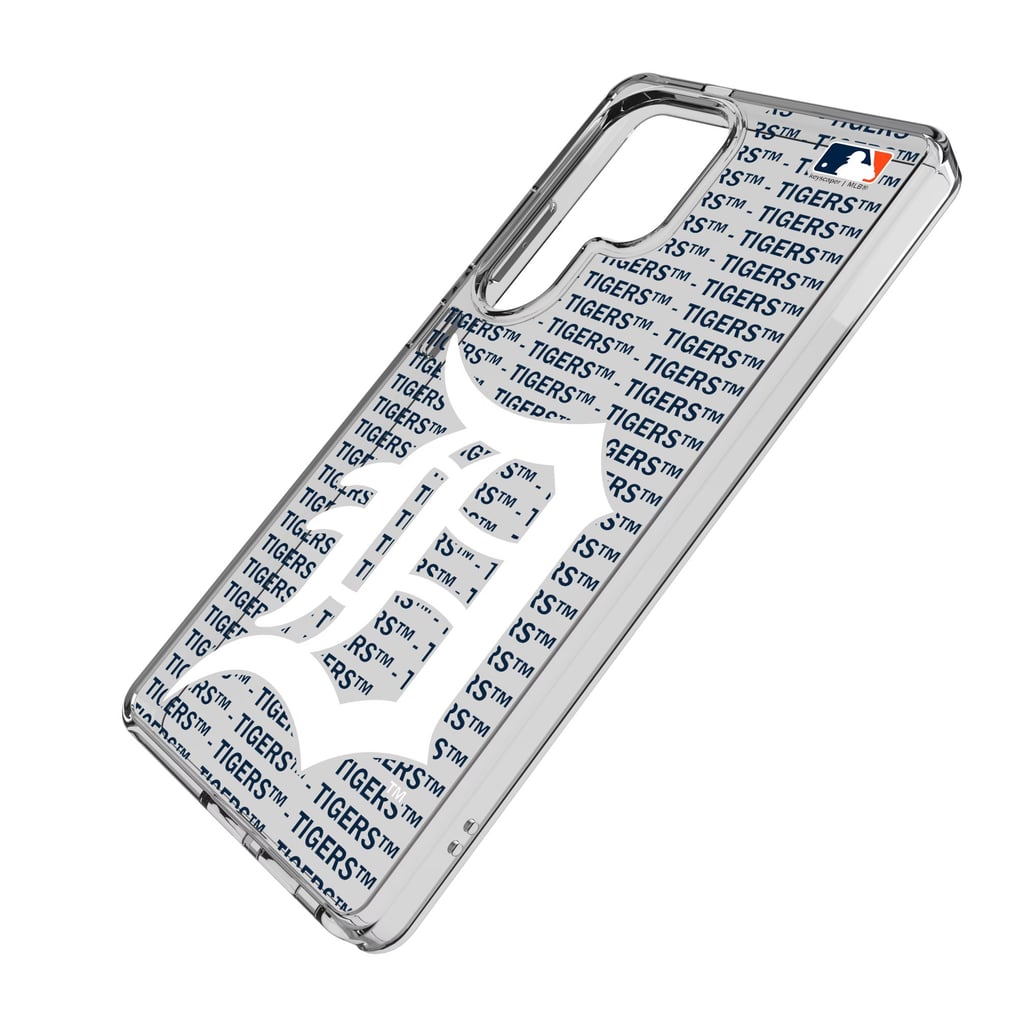 Detroit Tigers Galaxy Text Backdrop Clear Case