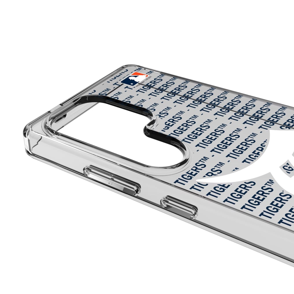 Detroit Tigers Galaxy Text Backdrop Clear Case