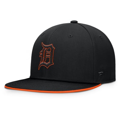  Detroit Tigers Fanatics Glint Snapback Hat - Black