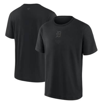 Detroit Tigers Fanatics Black Out Heavyweight T-Shirt