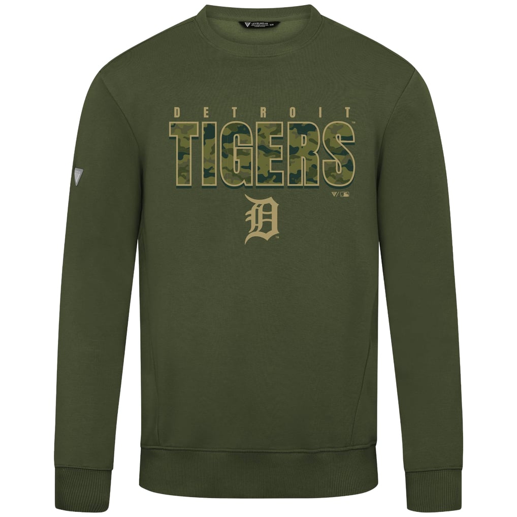  Detroit Tigers Levelwear Zane Protect Pullover Sweatshirt - Green