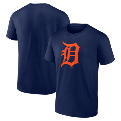 Detroit Tigers Logo Athletic Official Logo T-Shirt - Navy