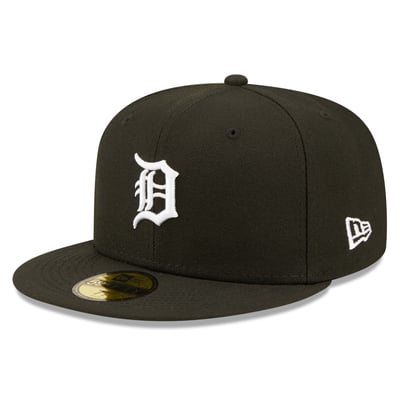 Detroit Tigers New Era Team Logo 59FIFTY Fitted Hat - Black
