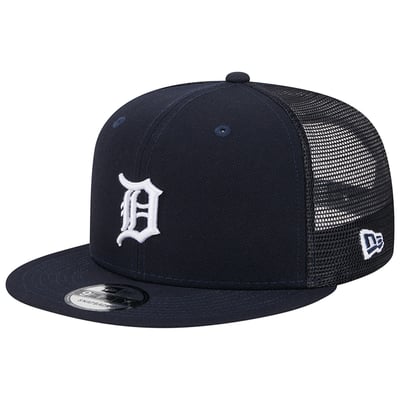 Detroit Tigers New Era Team Color Trucker 9FIFTY Snapback Hat - Navy