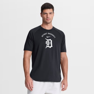 Detroit Tigers Nike Authentic Collection Batting Practice Pre-Game Raglan Dri-FIT Top - Navy