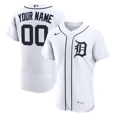  Detroit Tigers Nike Home Authentic Custom Jersey - White