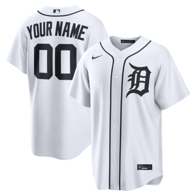  Detroit Tigers Nike Home Replica Custom Jersey - White