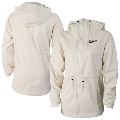 Detroit Tigers Columbia Women's Lily Park Full-Zip Rain Jacket - Cream
