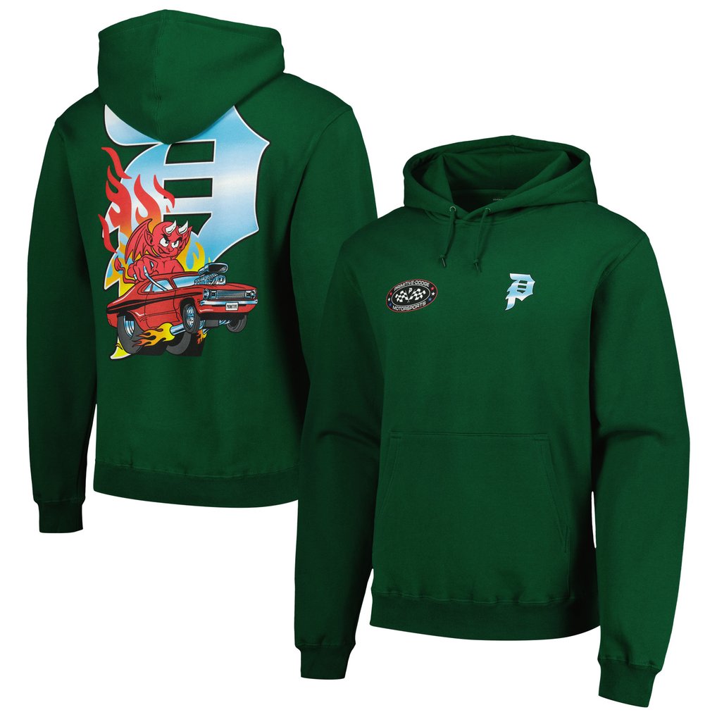 Dodge Unisex Roadster Pullover Hoodie - Forest Green
