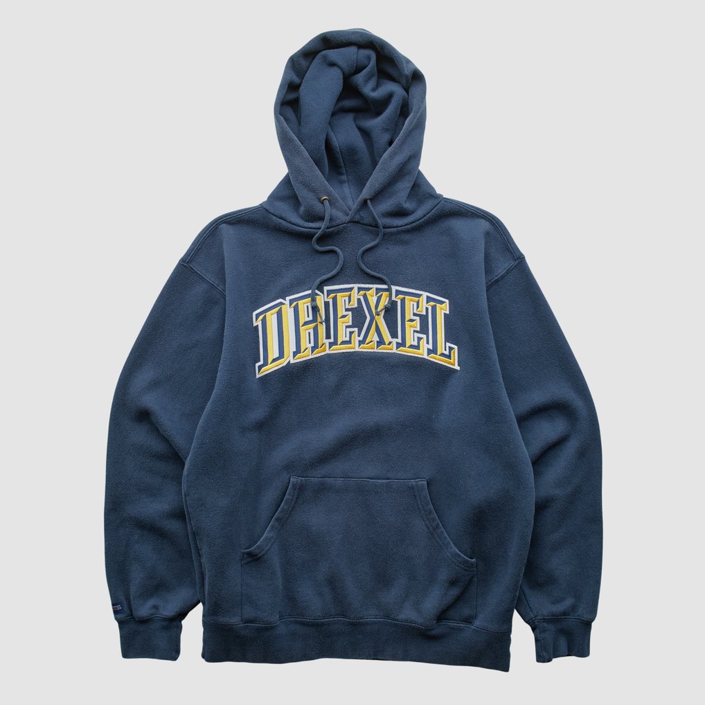 Drexel Dragons Jansport 2000s Hooded Pullover Sweatshirt - Navy - XXS by Fanatics Real Vintage