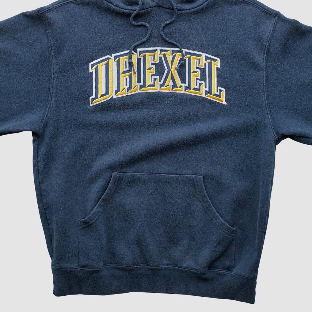 Drexel Dragons Jansport 2000s Hooded Pullover Sweatshirt - Navy - XXS by Fanatics Real Vintage