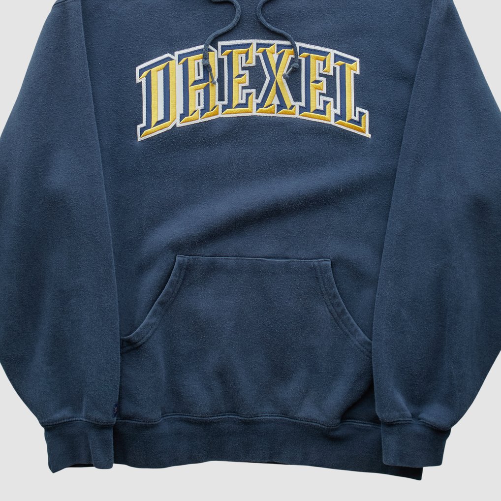 Drexel Dragons Jansport 2000s Hooded Pullover Sweatshirt - Navy - XXS by Fanatics Real Vintage