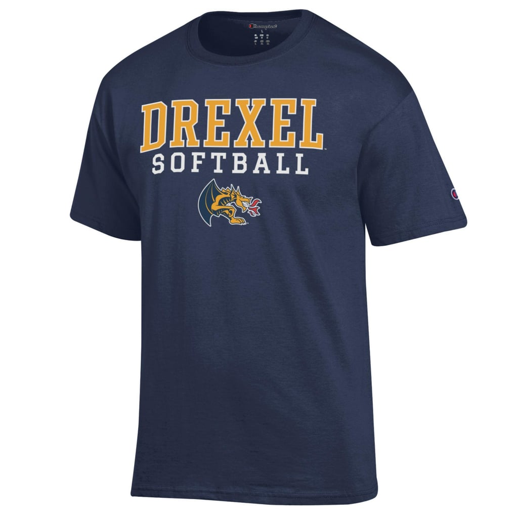  Drexel Dragons Champion Stack Logo Softball Powerblend T-Shirt - Navy