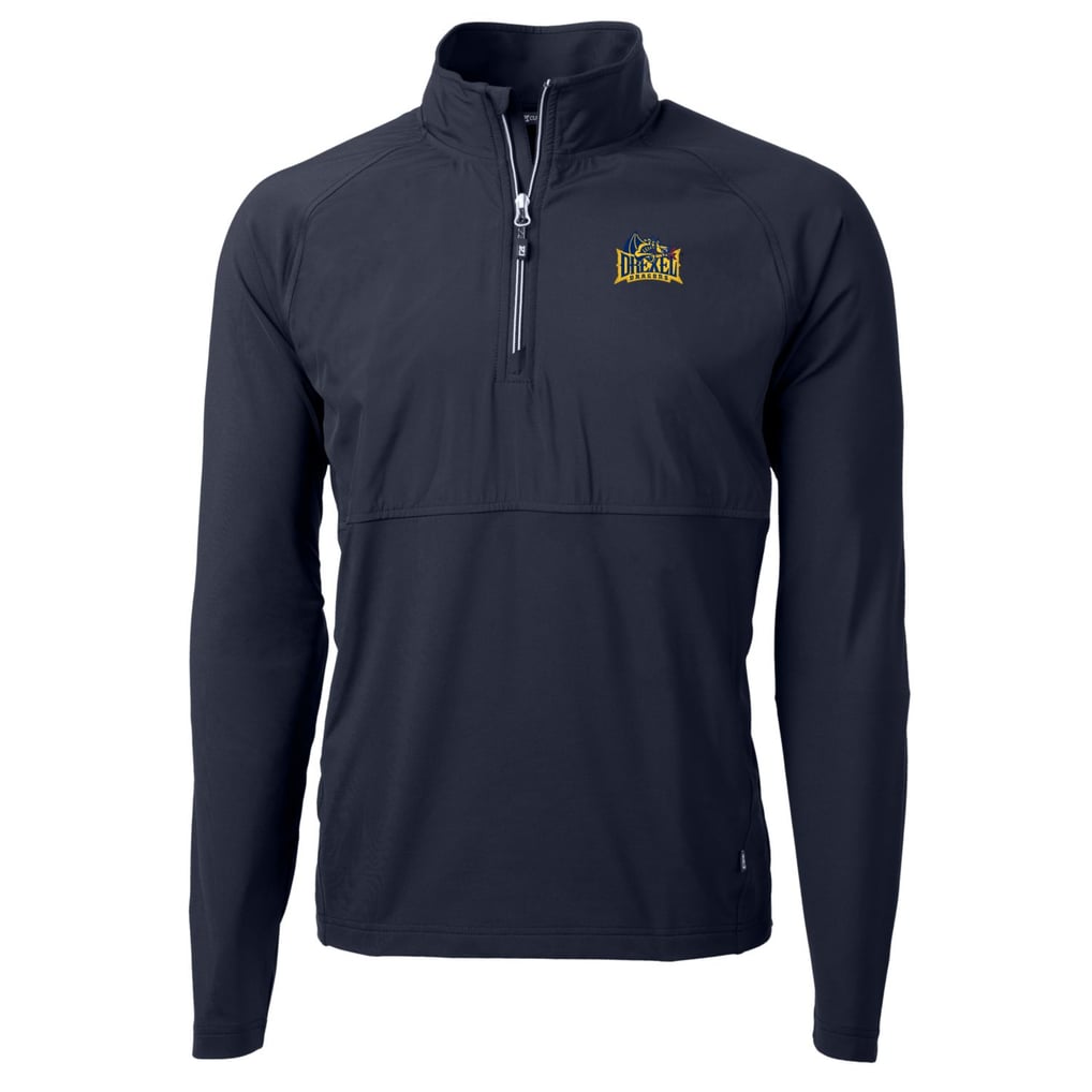 Drexel Dragons Cutter & Buck Adapt Eco Knit Hybrid Recycled Quarter-Zip Pullover Top - Navy
