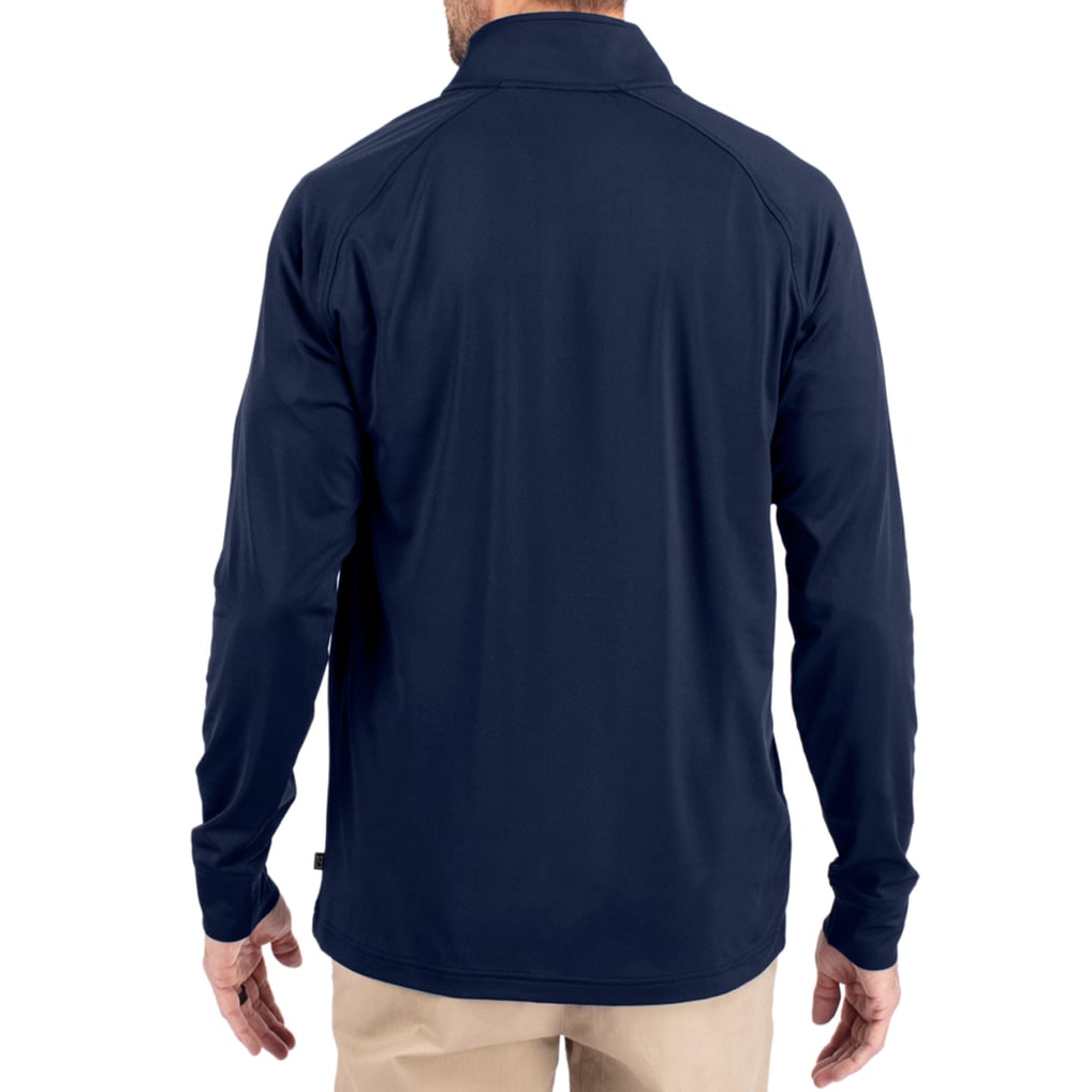 Drexel Dragons Cutter & Buck Adapt Eco Knit Stretch Recycled Quarter-Zip Pullover - Navy