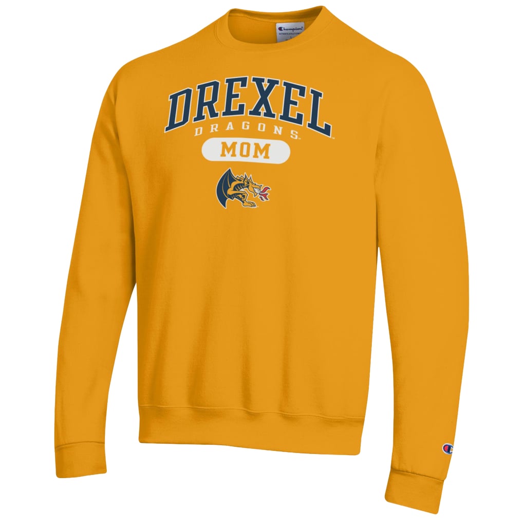 Drexel Dragons Champion Women's Eco Powerblend Mom Pill Box Sweatshirt - Gold