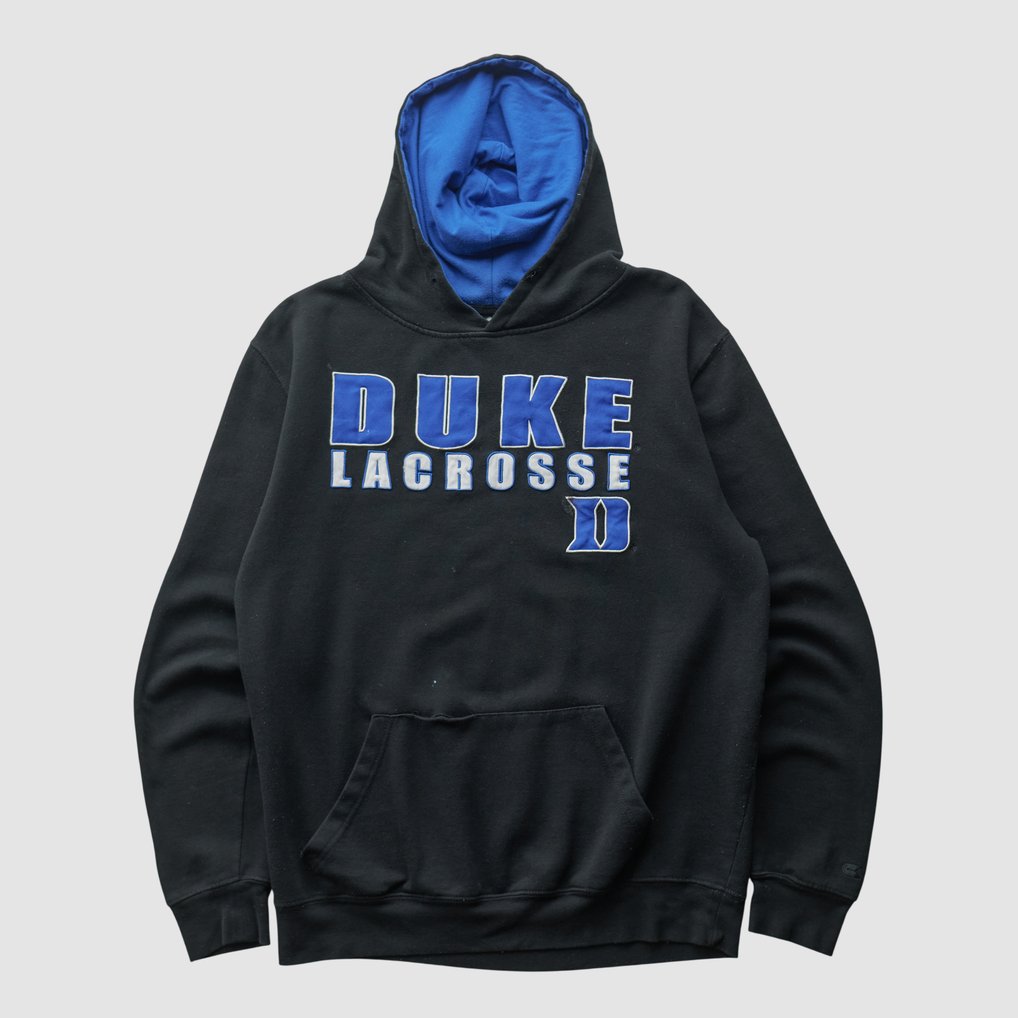 Duke Blue Devils Colosseum 2010s Hooded Pullover Sweatshirt - Black - S by Fanatics Real Vintage