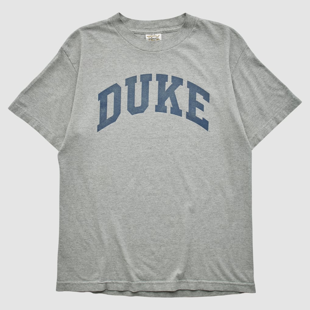 Duke Blue Devils Cotton Exchange 2000s T-shirt - Heather Gray - S by Fanatics Real Vintage