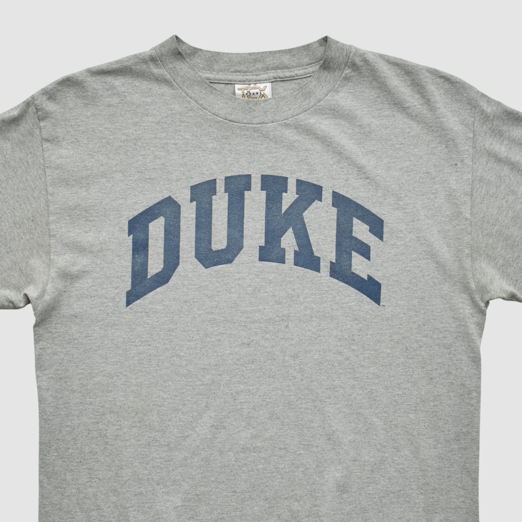 Duke Blue Devils Cotton Exchange 2000s T-shirt - Heather Gray - S by Fanatics Real Vintage