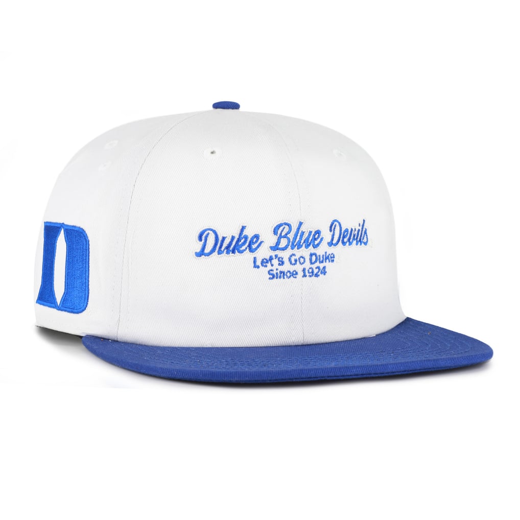 Duke Blue Devils '47 Script Stack Relaxed Captain Adjustable Hat - White/Royal