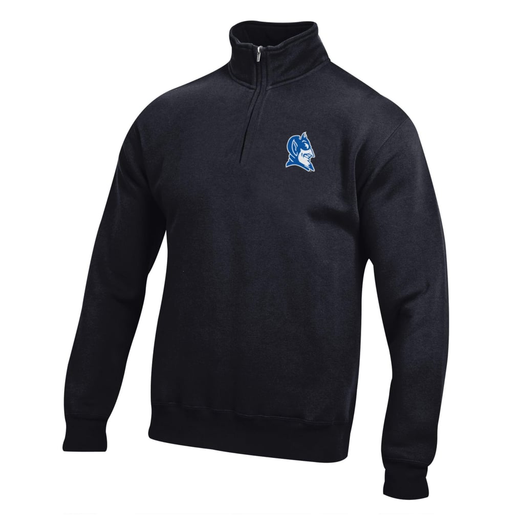 Duke Blue Devils Big Cotton Quarter-Zip Pullover Sweatshirt - Black