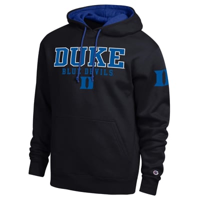  Duke Blue Devils Champion Contrast Hoodie - Black