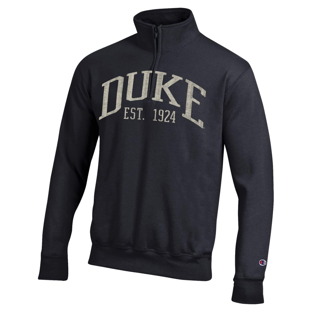  Duke Blue Devils Champion Powerblend Quarter-Zip Pullover - Black