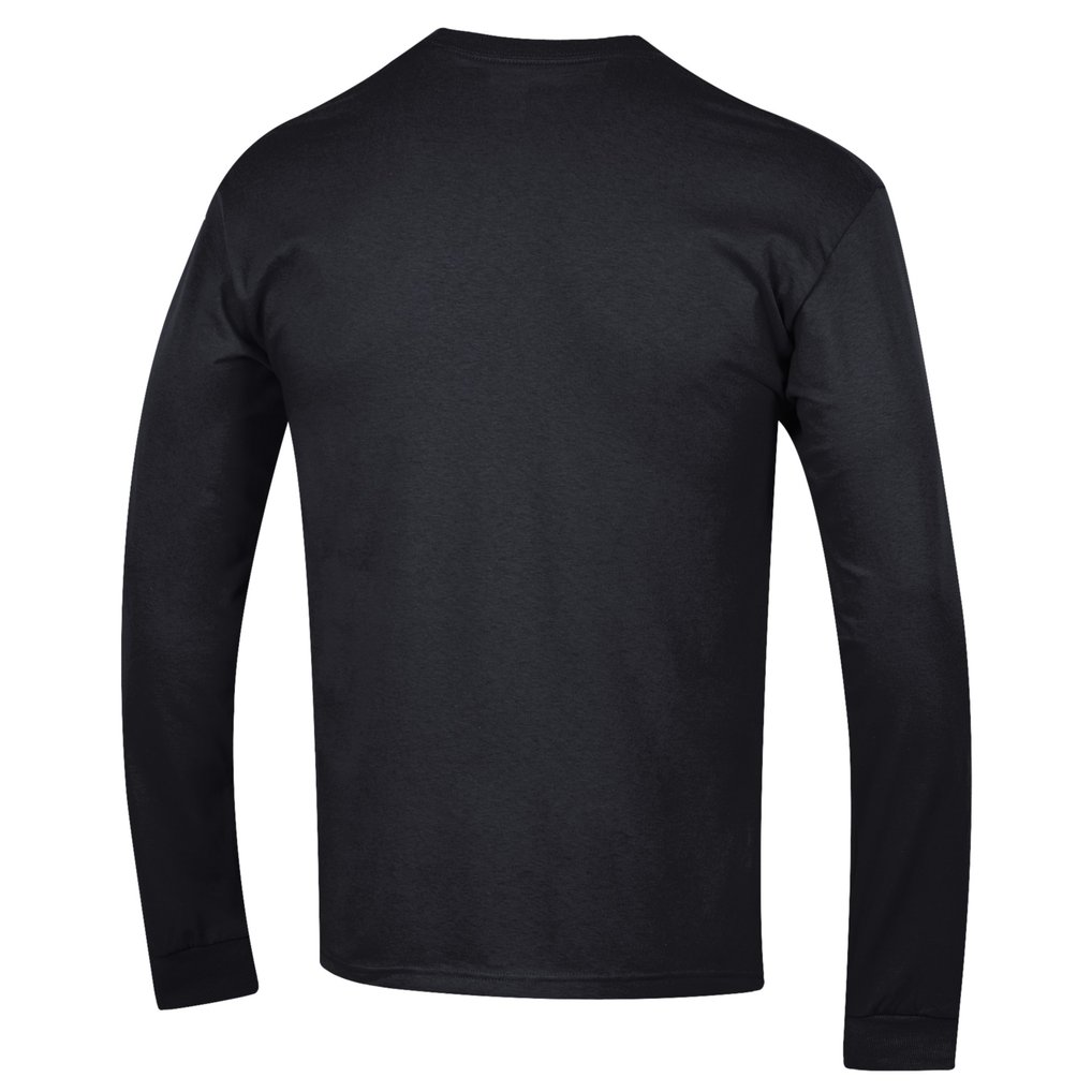  Duke Blue Devils Champion Stacked Logo Baseball Long Sleeve T-Shirt - Black