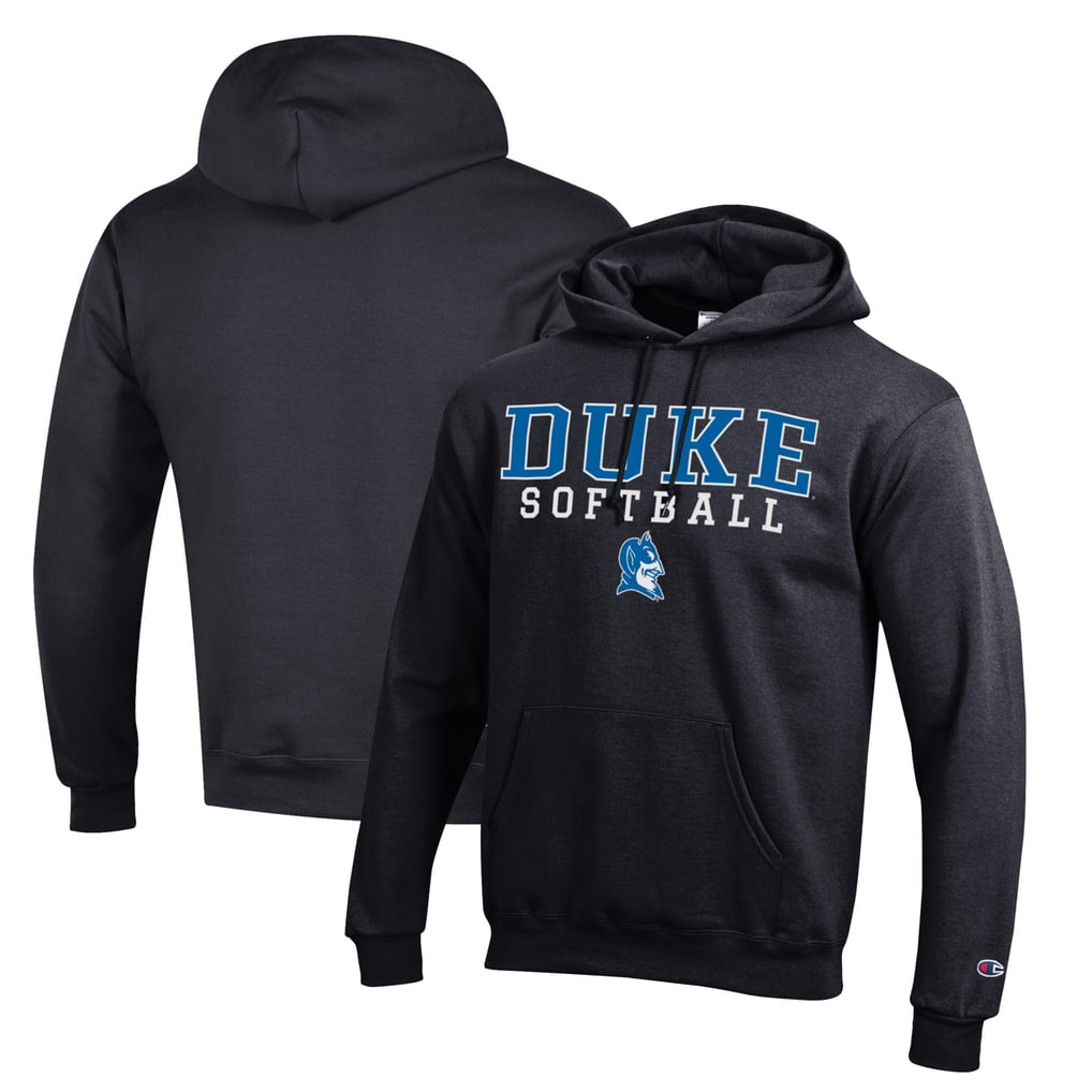  Duke Blue Devils Champion Stacked Logo Softball Pullover Hoodie - Black