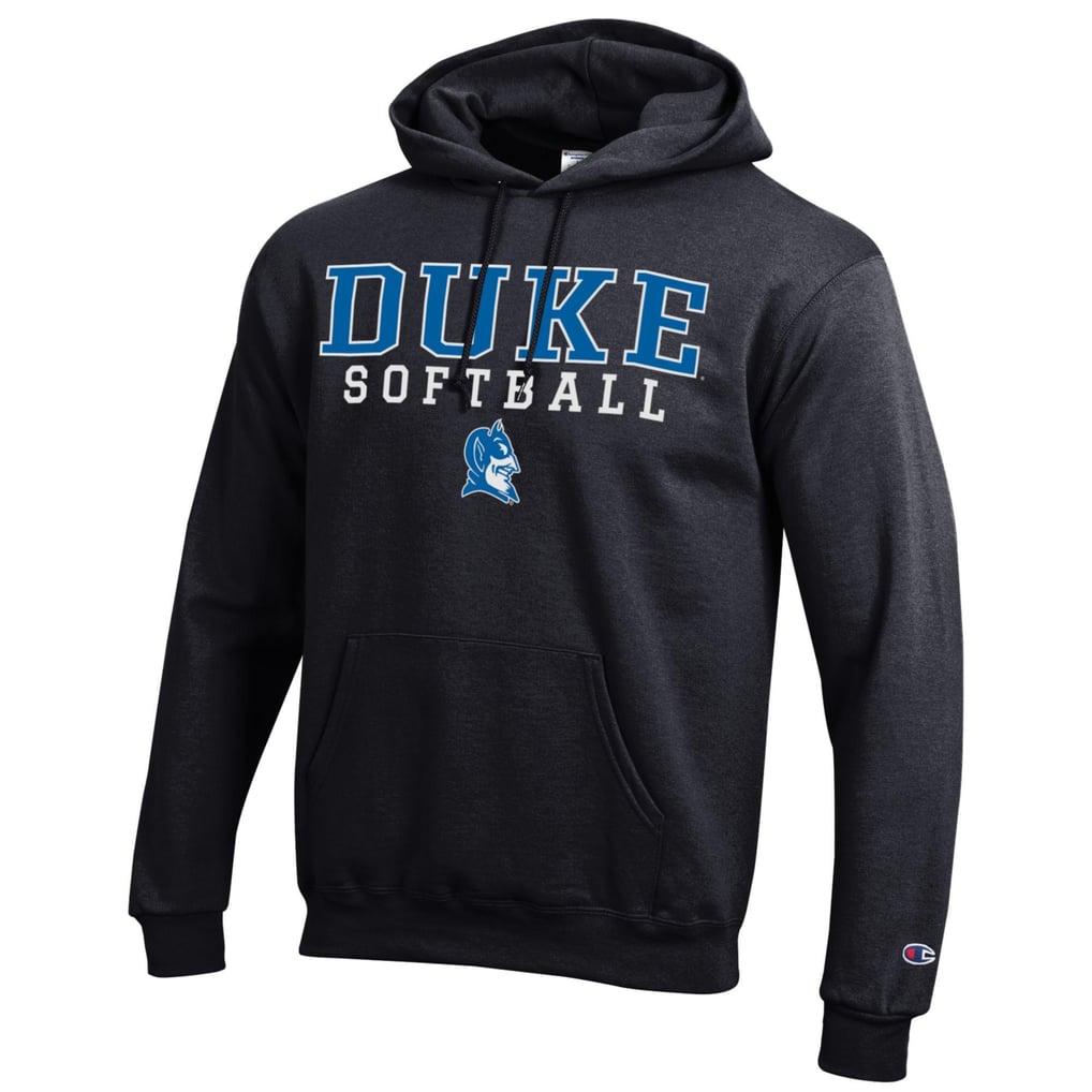  Duke Blue Devils Champion Stacked Logo Softball Pullover Hoodie - Black