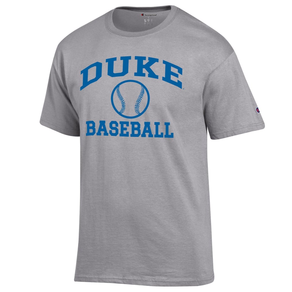  Duke Blue Devils Champion Icon Logo Baseball T-Shirt - Gray