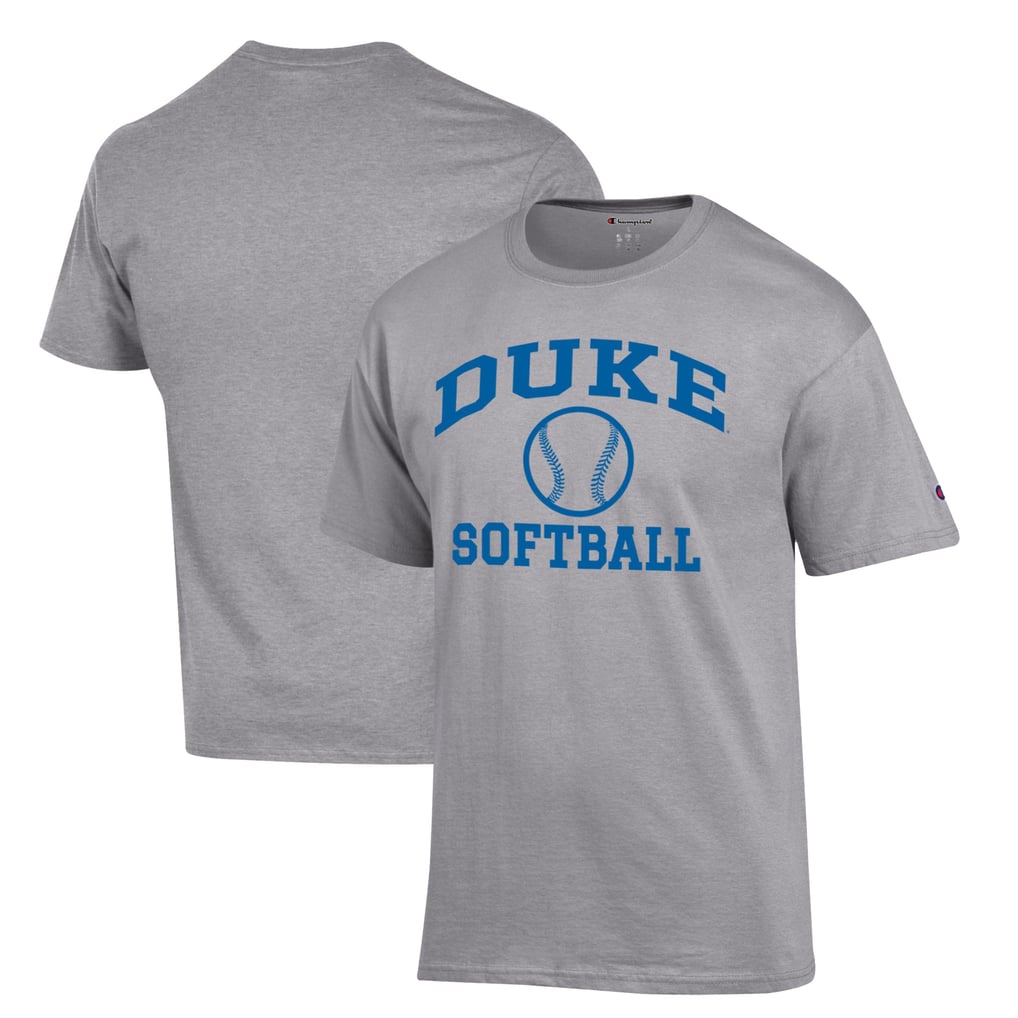  Duke Blue Devils Champion Icon Logo Softball T-Shirt - Gray