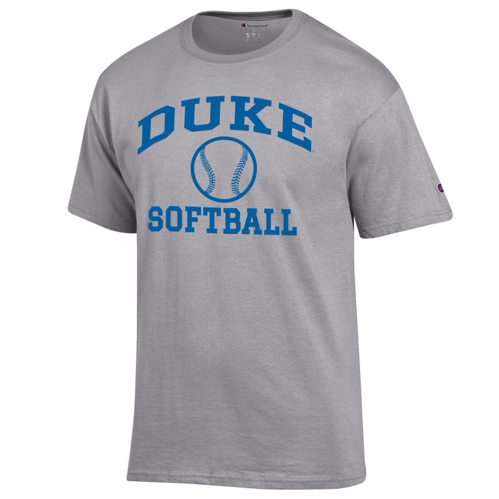  Duke Blue Devils Champion Icon Logo Softball T-Shirt - Gray