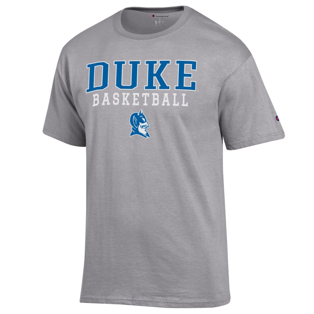 Duke Blue Devils Champion Basketball Stack T-Shirt - Heather Gray