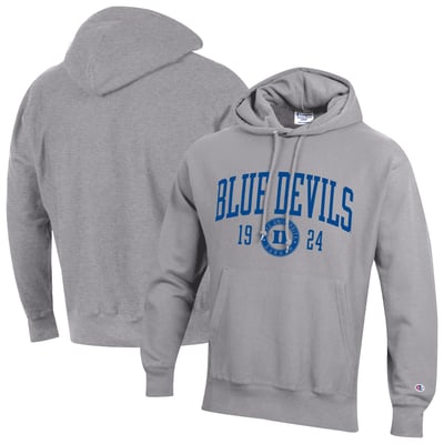  Duke Blue Devils Champion Established Reverse Weave Hoodie - Heather Gray